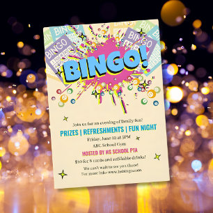 BINGO lotteri kort skolgemenskap rolig kväll