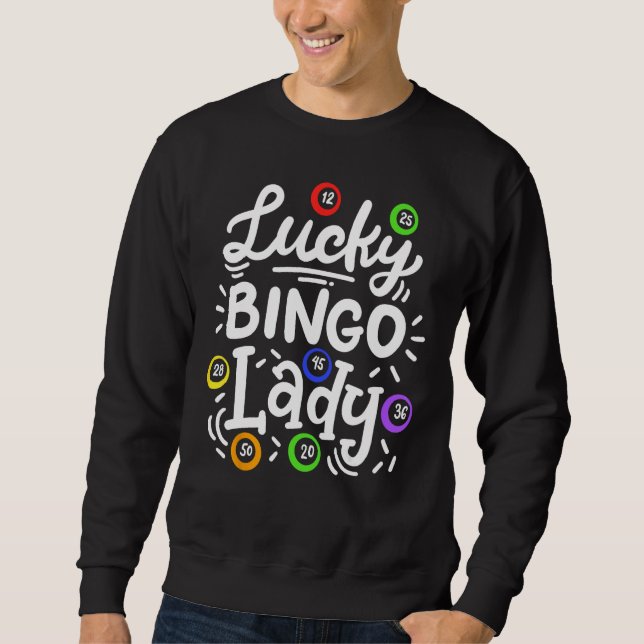Bingo Lucky Bingo Lady Lång Ärmad Tröja (Framsida)