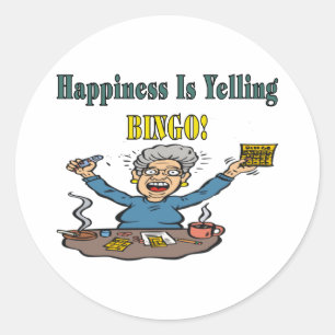 Bingo: Lyckan är Runt Klistermärke