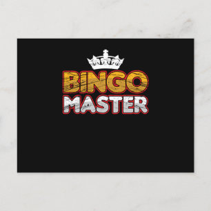 Bingo Master Lucky Game Player Gambling Spelare Gi Vykort
