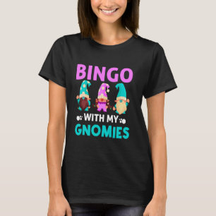 Bingo med min kvinnas Manar Funny Bingo Gnome T Shirt