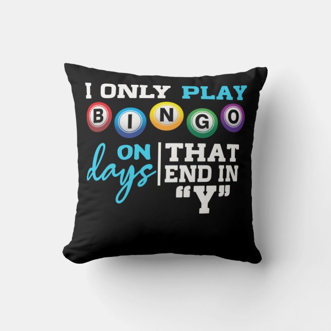 Bingo-missbrukare Grandma Grandpa Bingo Gambling Kudde (Framsida)