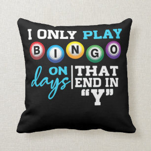Bingo-missbrukare Grandma Grandpa Bingo Gambling Kudde