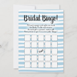 Bingo Möhippa Game Blue White Inbjudningar