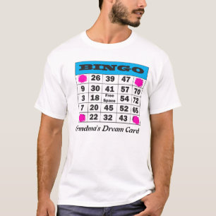 bingo mormor dröm- kort t-shirt