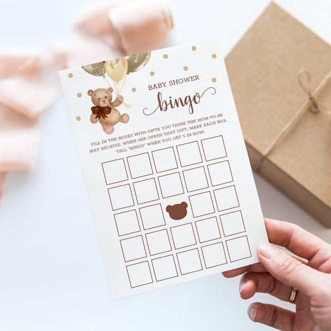 Bingo-Nalle för babyskor Inbjudningar (Skapare uppladdad)