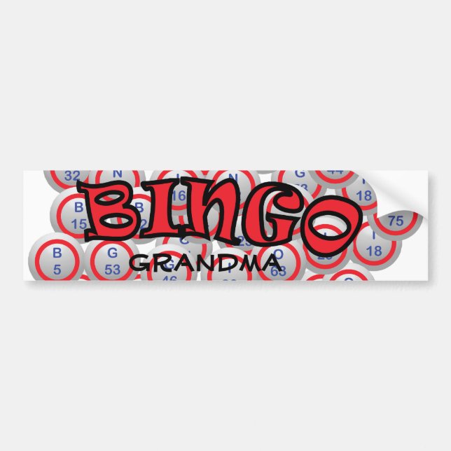 Bingo "namn" över Bingobollar Bildekal (Framsidan)