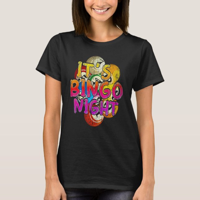 Bingo Night Bingo Player Lottery Gambling Colo T Shirt (Framsida)