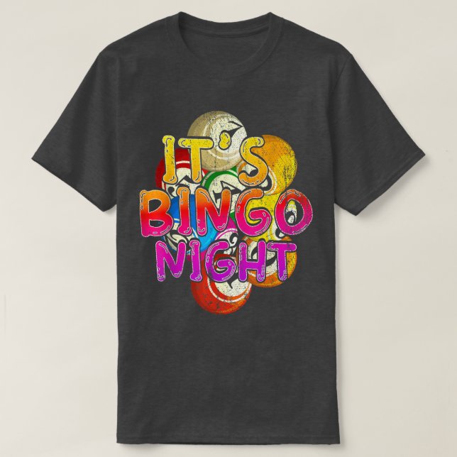 Bingo Night Bingo Player Lottery Gambling Colo T Shirt (Design framsida)