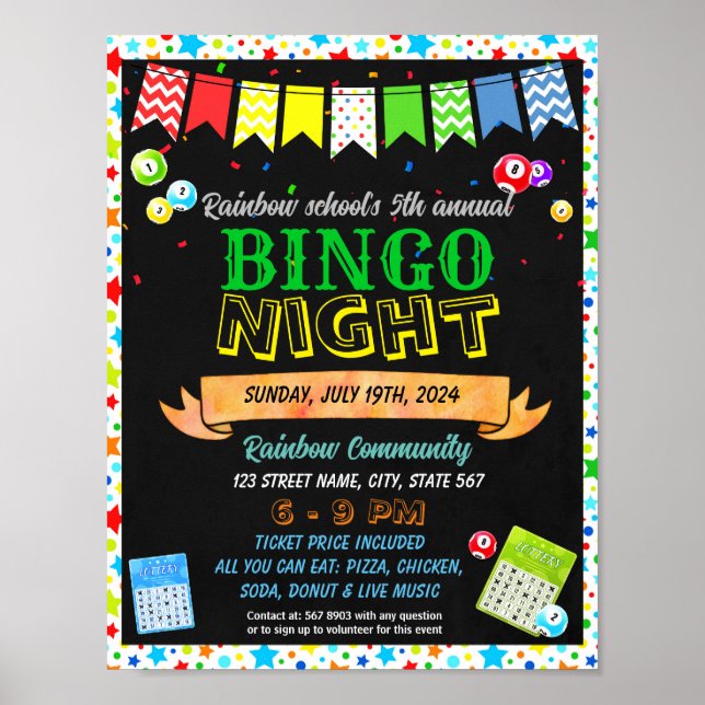 Bingo night-mall poster (Framsidan)