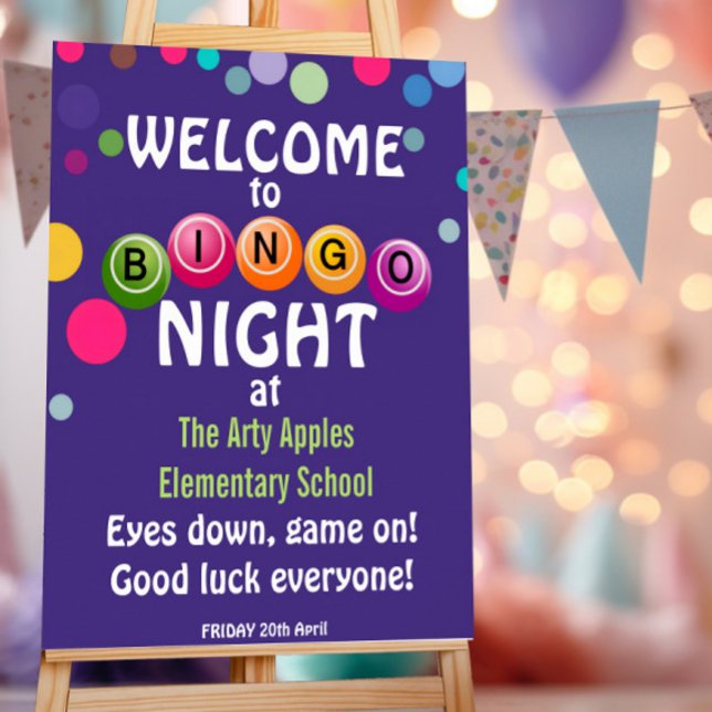 Bingo Night Välkomstaffisch Eye Down Game On Poster (Skapare uppladdad)