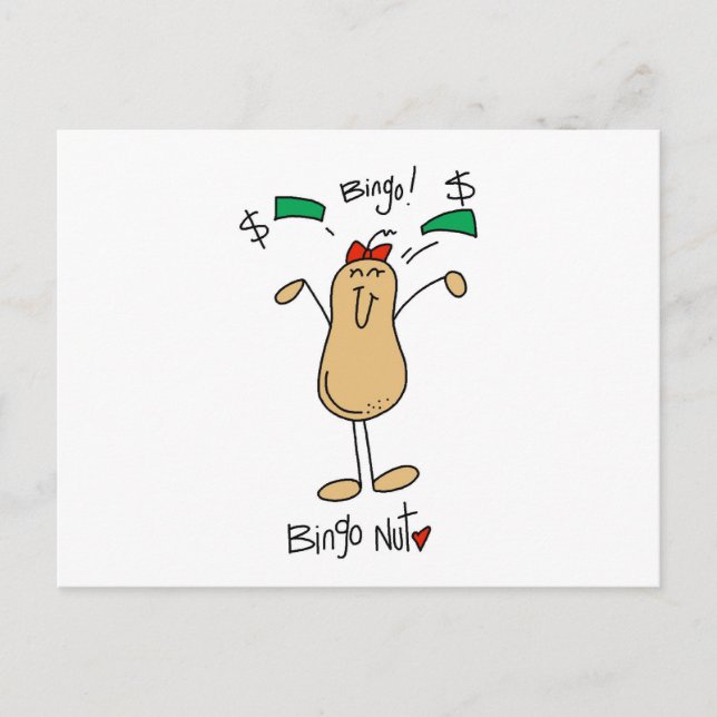 Bingo Nöt Tshirts och presenter Vykort (Framsida)