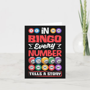 Bingo Numbers Tells Story - Favorite Lottery Gambl Kort