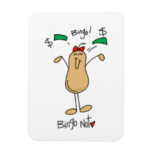 Bingo Nut T-shirts och presenter Magnet