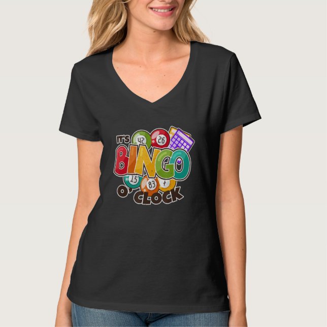Bingo O Clock Bingo Caller Shirt Funny Bingo T (Framsida)