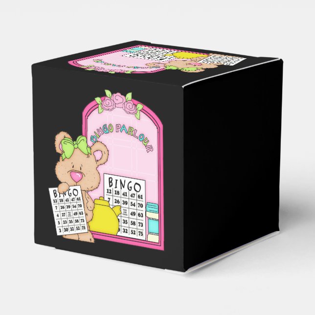 Bingo Parlor Bear Favor box Presentaskar (Baksidan Sidan)