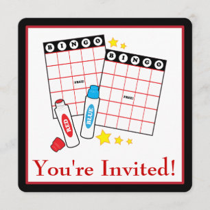Bingo Party Inbjudningar
