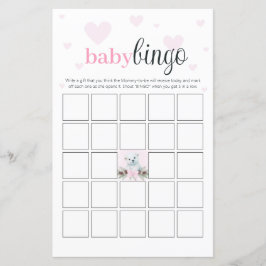 Bingo Party Rosa Hearts Bear Unge