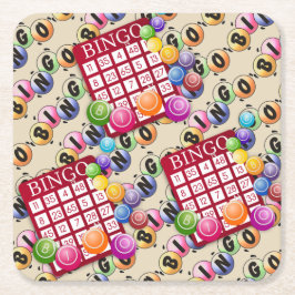 Bingo Party Underlägg Papper Kvadrat