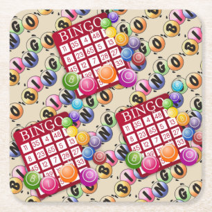 Bingo Party Underlägg Papper Kvadrat