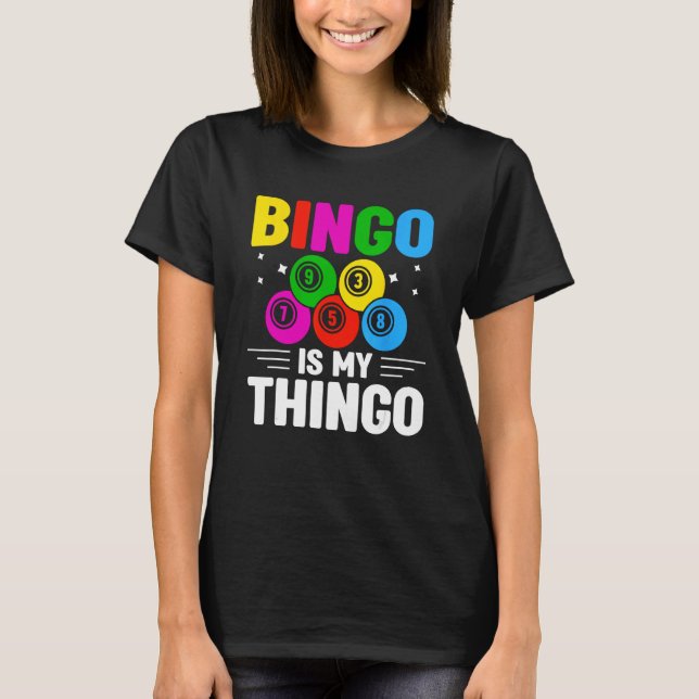 Bingo Player Bingo Halls Casino Game Card Game Bin T Shirt (Framsida)
