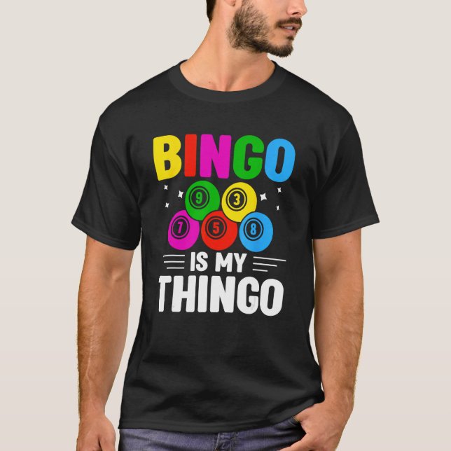 Bingo Player Bingo Halls Casino Game Card Game Bin T Shirt (Framsida)