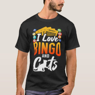 Bingo Player Cat i Kärlek Bingo och Cats T Shirt