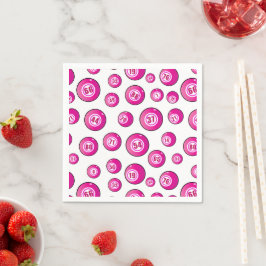 Bingo Player Cute Rosa and White Numered Bollar Pappersservett