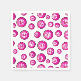 Bingo Player Cute Rosa and White Numered Bollar Pappersservett