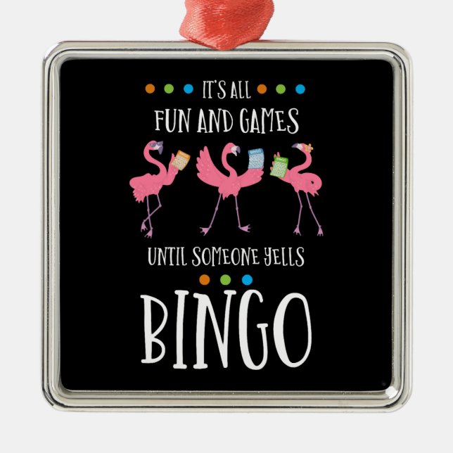 Bingo Player, Flamingo, Bingo Bollar Julgransprydnad Metall (Framsidan)