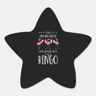 Bingo Player, Flamingo, Bingo Bollar Stjärnformat Klistermärke