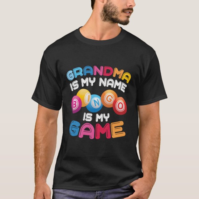 Bingo Player Grandma T Shirt (Framsida)