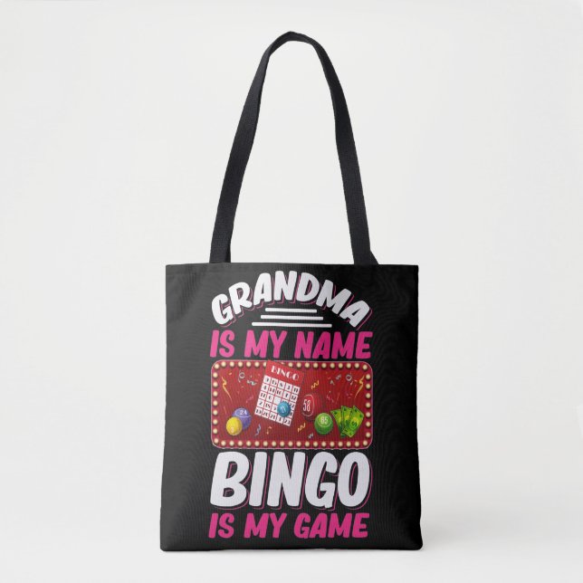 Bingo Player Grandmor Funny Bingo Grandma Tygkasse (Framsida)