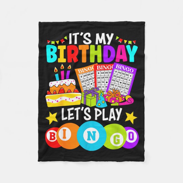 Bingo Player It's My Birthday Let's Play Bingo Xma Fleecefilt (Framsidan)