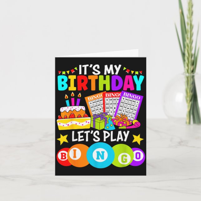 Bingo Player It's My Birthday Let's Play Bingo Xma Kort (Framsida)