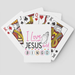 Bingo Player Jesus Faith Christian I Kärlek Jesus Casinokort