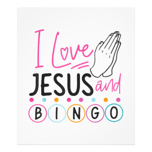 Bingo Player Jesus Faith Christian I Kärlek Jesus Fototryck