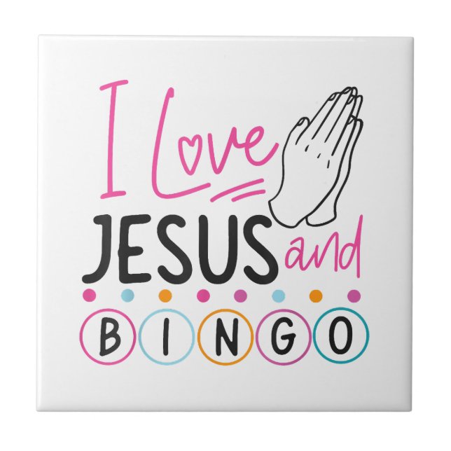 Bingo Player Jesus Faith Christian I Kärlek Jesus  Kakelplatta (Framsidan)