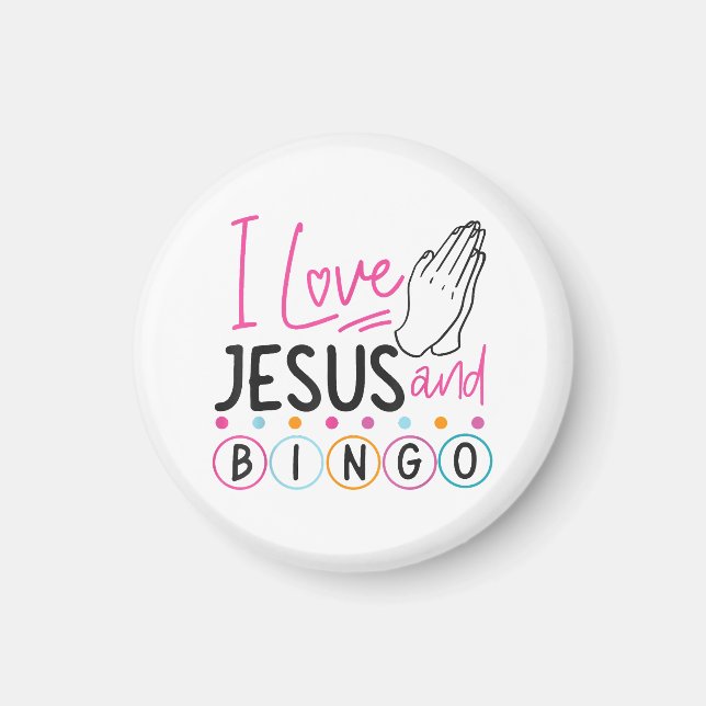 Bingo Player Jesus Faith Christian I Kärlek Jesus  Magnet (Framsidan)