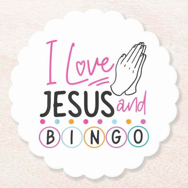Bingo Player Jesus Faith Christian I Kärlek Jesus  Underlägg Papper (Framsida)