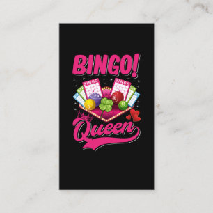 Bingo Player Queen Women Funny Bingo Girl Visitkort