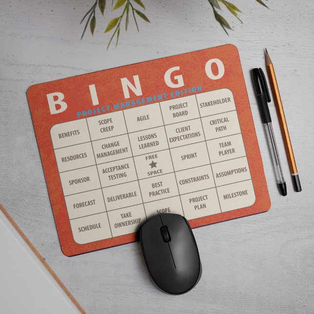Bingo Project Management Edition Musmatta (No boring meeting will ever be the same with these hilarious mouse pads! )