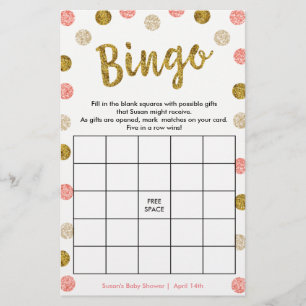 Bingo-Purse-spel, 2-sidigt Guld- och Rosa-kort
