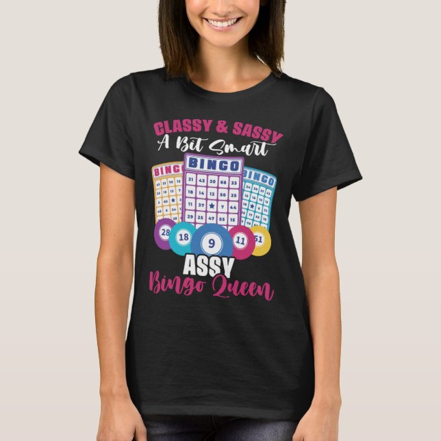 Bingo Que för Bingo Player Lottery Bingo Card T Shirt (Framsida)