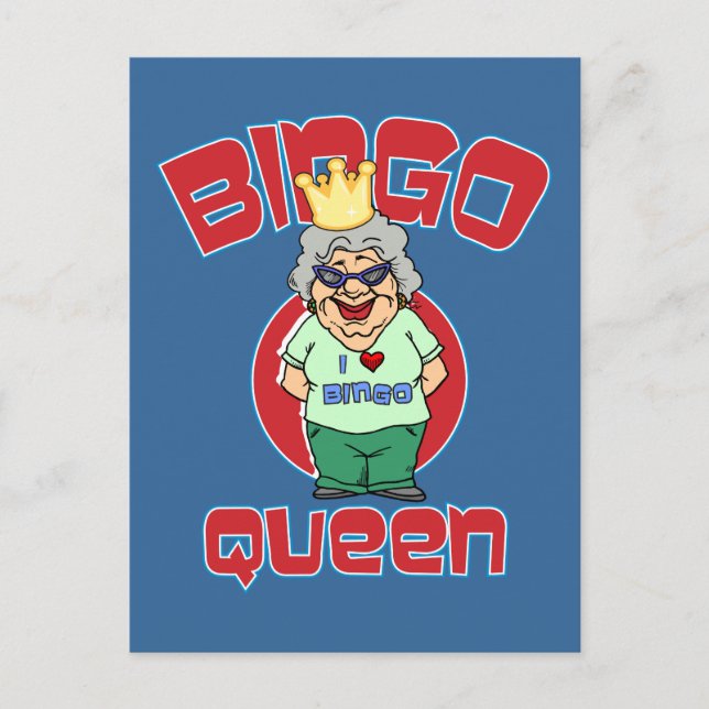 Bingo Queen - Anpassa Vykort (Framsida)