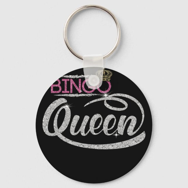 Bingo Queen - Bingo Player Dimond Gift Nyckelring (Framsida)