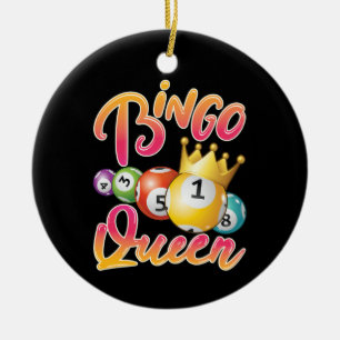 Bingo Queen Player Women Julgransprydnad Keramik