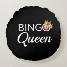 Bingo Queen Round Pillow