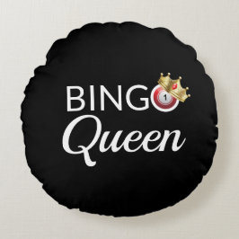 Bingo Queen Round Pillow Rund Kudde