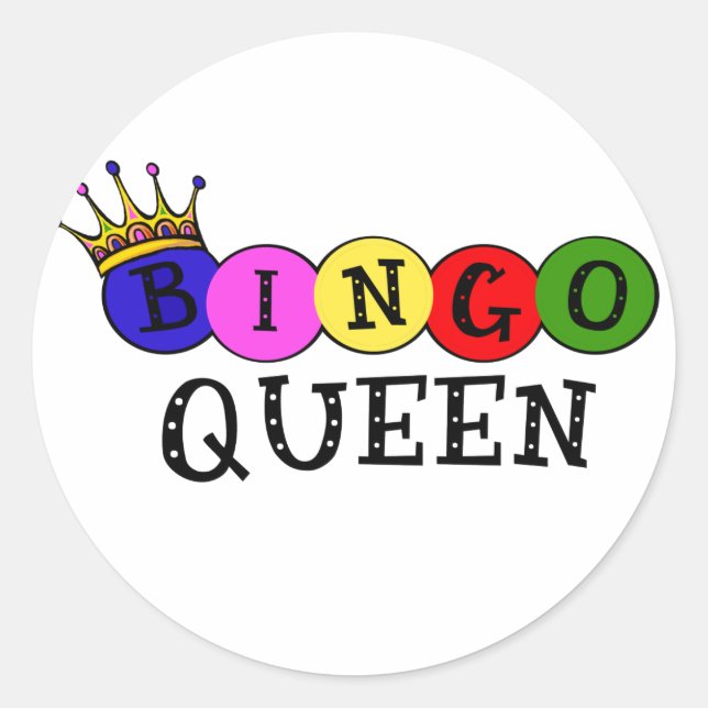 BINGO QUEEN RUNT KLISTERMÄRKE (Framsida)